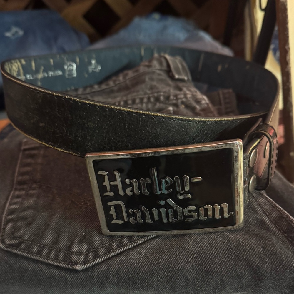 Harley-Davidson Black Leather Belt